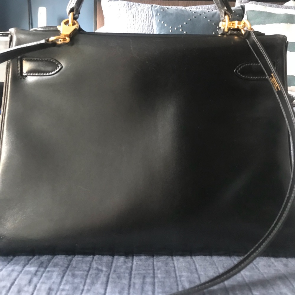 Authentic Hermes Kelly black boxcalf gold hardware - Picture 8 of 8